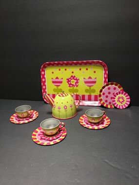 ALEX TOYS Tin Tea Set Girl Party Play (INCOMPLETE)